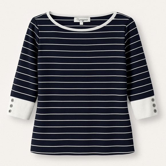 🎨 Liz Claiborne Women’s Multicolor Striped Blouse L - Picture 1 of 3